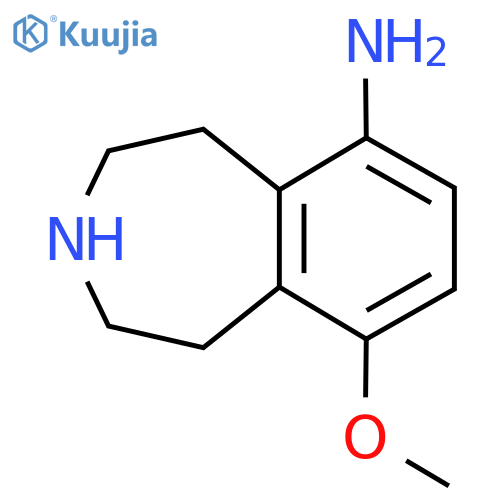 9-methoxy-2,3,4,5-tetrahydro-1H-3-benzazepin-6-amine structure