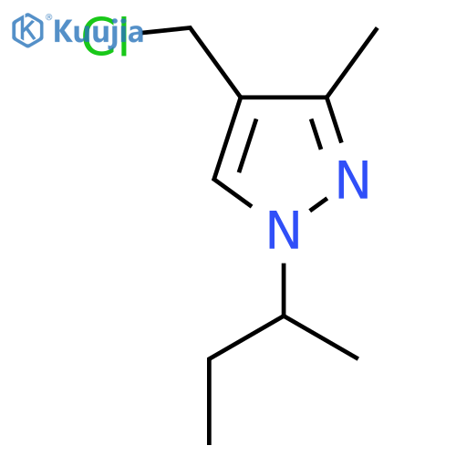 1-(butan-2-yl)-4-(chloromethyl)-3-methyl-1H-pyrazole structure