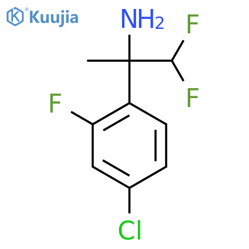 2-(4-chloro-2-fluorophenyl)-1,1-difluoropropan-2-amine structure