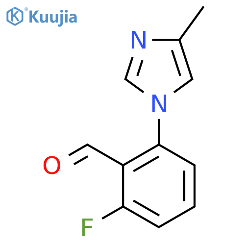 2-fluoro-6-(4-methyl-1H-imidazol-1-yl)benzaldehyde structure