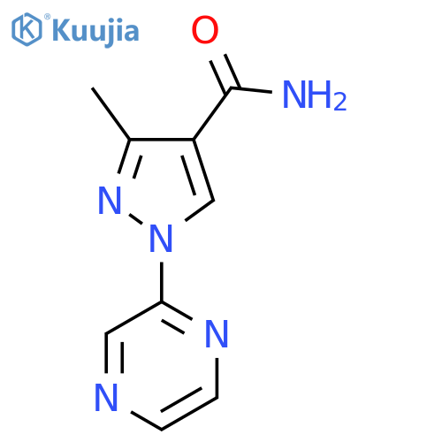 3-methyl-1-(pyrazin-2-yl)-1H-pyrazole-4-carboxamide structure