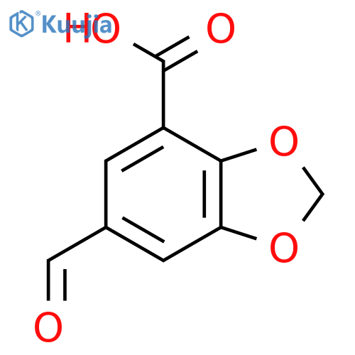 6-Formyl-1,3-benzodioxole-4-carboxylic acid structure