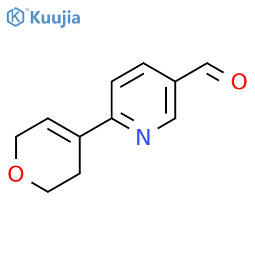 6-(3,6-dihydro-2H-pyran-4-yl)pyridine-3-carbaldehyde structure