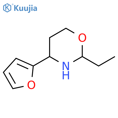 2-ethyl-4-(furan-2-yl)-1,3-oxazinane structure