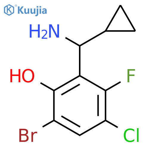 2-amino(cyclopropyl)methyl-6-bromo-4-chloro-3-fluorophenol structure