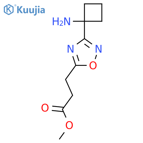 methyl 3-3-(1-aminocyclobutyl)-1,2,4-oxadiazol-5-ylpropanoate structure