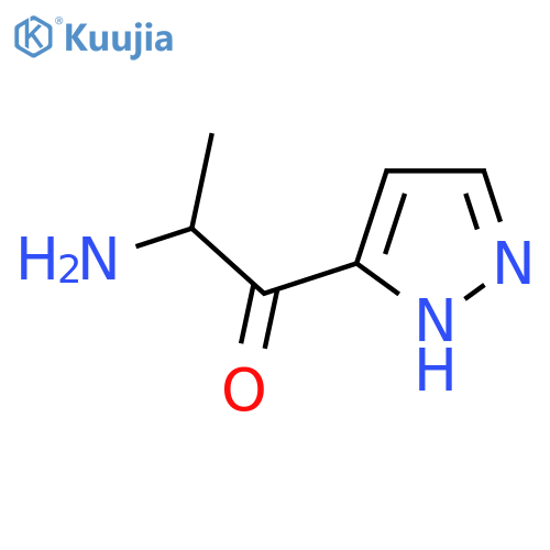 2-amino-1-(1H-pyrazol-3-yl)propan-1-one structure