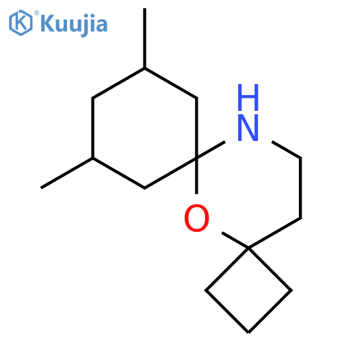 8,10-dimethyl-5-oxa-12-azadispiro3.1.5^{6}.3^{4}tetradecane structure