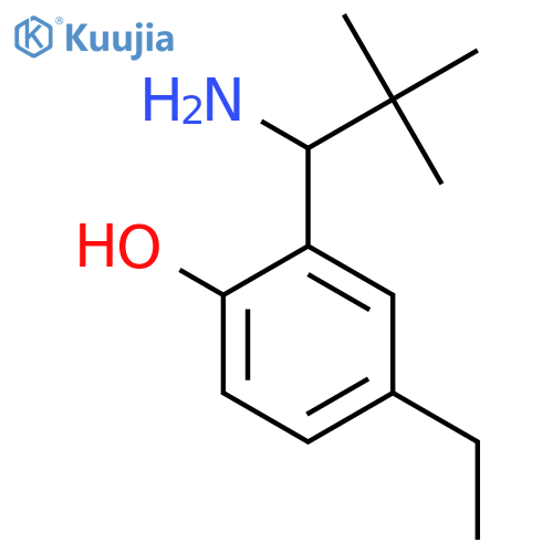 2-(1-amino-2,2-dimethylpropyl)-4-ethylphenol structure