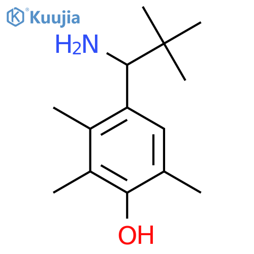 4-(1-amino-2,2-dimethylpropyl)-2,3,6-trimethylphenol structure