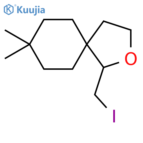 1-(iodomethyl)-8,8-dimethyl-2-oxaspiro4.5decane structure
