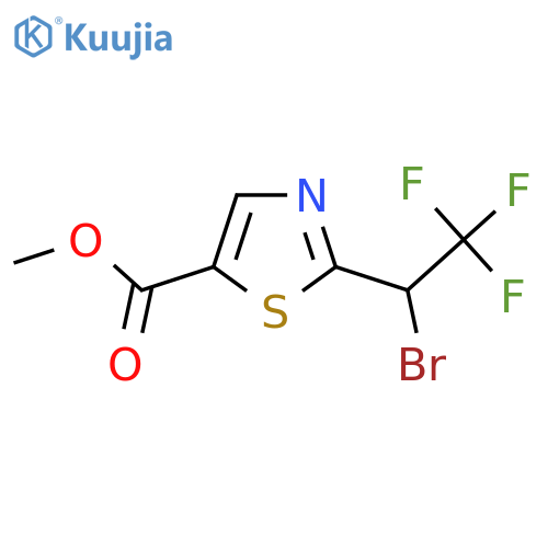 methyl 2-(1-bromo-2,2,2-trifluoroethyl)-1,3-thiazole-5-carboxylate structure