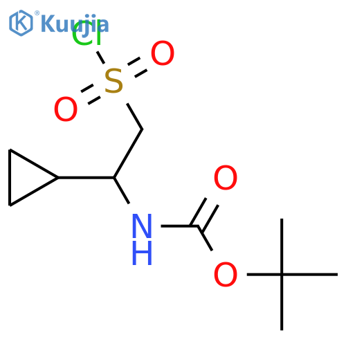 tert-butyl N-2-(chlorosulfonyl)-1-cyclopropylethylcarbamate structure