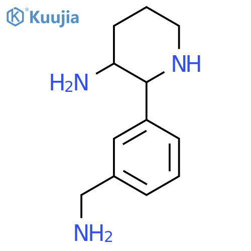 2-3-(aminomethyl)phenylpiperidin-3-amine structure