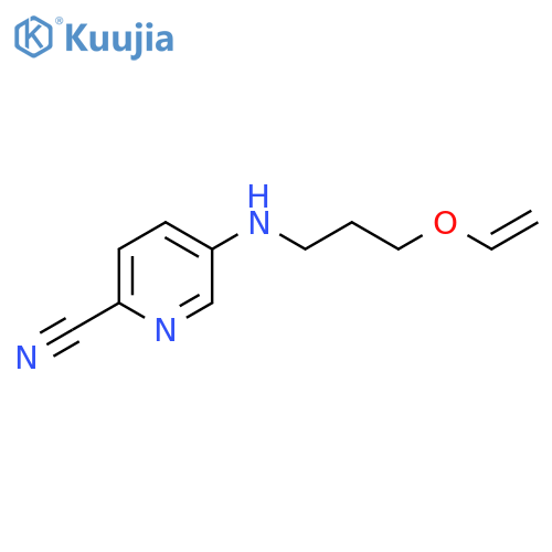 5-{3-(ethenyloxy)propylamino}pyridine-2-carbonitrile structure