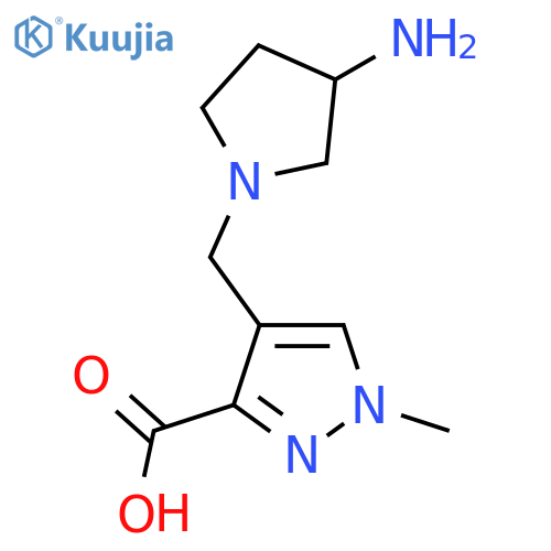 4-(3-aminopyrrolidin-1-yl)methyl-1-methyl-1H-pyrazole-3-carboxylic acid structure