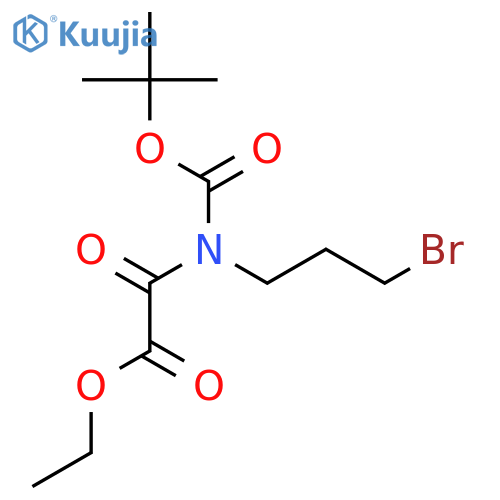 Acetic acid, 2-[(3-bromopropyl)[(1,1-dimethylethoxy)carbonyl]amino]-2-oxo-, ethyl ester structure
