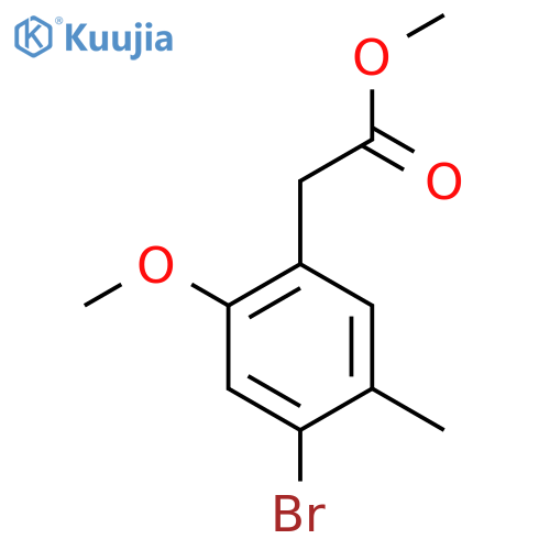 Methyl 4-Bromo-2-methoxy-5-methylphenylacetate structure