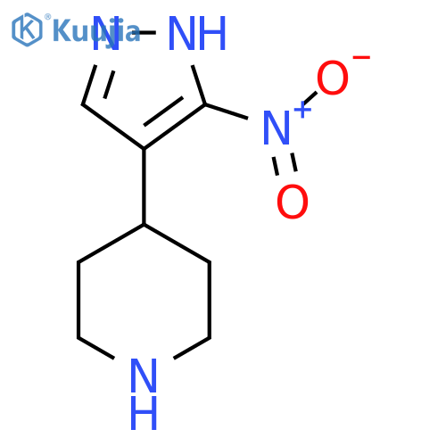 4-(3-nitro-1H-pyrazol-4-yl)piperidine structure