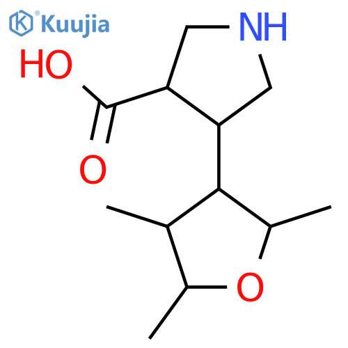 4-(2,4,5-trimethyloxolan-3-yl)pyrrolidine-3-carboxylic acid structure
