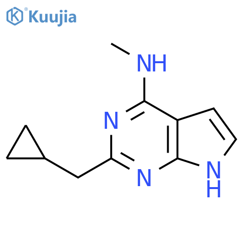 2-(cyclopropylmethyl)-N-methyl-7H-pyrrolo2,3-dpyrimidin-4-amine structure