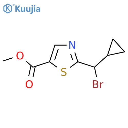 methyl 2-bromo(cyclopropyl)methyl-1,3-thiazole-5-carboxylate structure