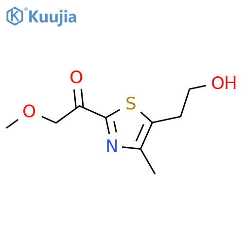1-5-(2-hydroxyethyl)-4-methyl-1,3-thiazol-2-yl-2-methoxyethan-1-one structure