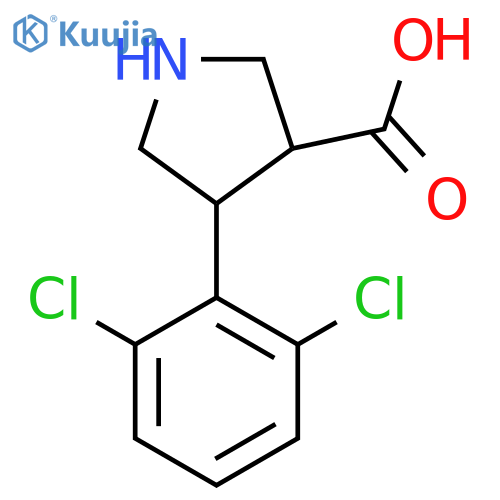 4-(2,6-dichlorophenyl)pyrrolidine-3-carboxylic acid structure