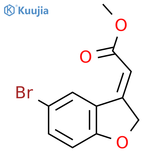 methyl 2-(3E)-5-bromo-2,3-dihydro-1-benzofuran-3-ylideneacetate structure