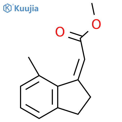 methyl 2-(1Z)-7-methyl-2,3-dihydro-1H-inden-1-ylideneacetate structure