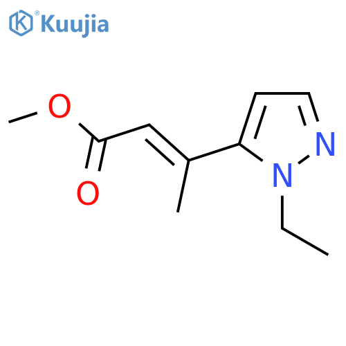 methyl (2E)-3-(1-ethyl-1H-pyrazol-5-yl)but-2-enoate structure