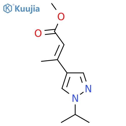methyl (2E)-3-1-(propan-2-yl)-1H-pyrazol-4-ylbut-2-enoate structure