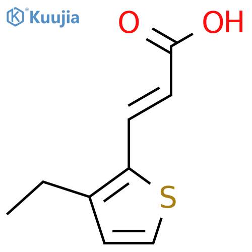 (2E)-3-(3-ethylthiophen-2-yl)prop-2-enoic acid structure