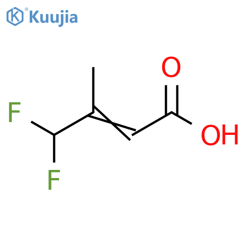 2-Butenoic acid, 4,4-difluoro-3-methyl- structure