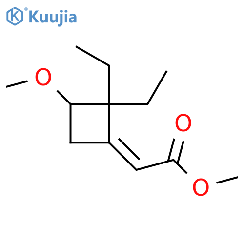 methyl 2-(1Z)-2,2-diethyl-3-methoxycyclobutylideneacetate structure