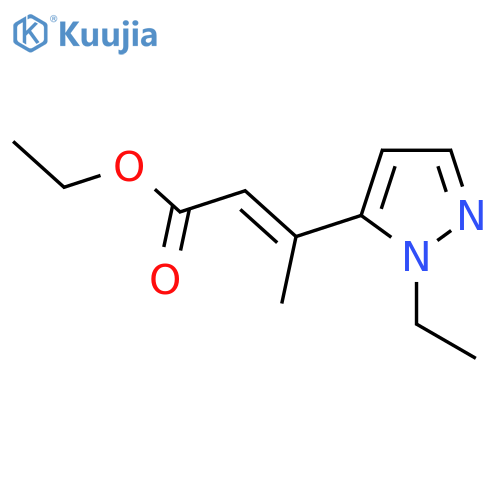 ethyl (2E)-3-(1-ethyl-1H-pyrazol-5-yl)but-2-enoate structure
