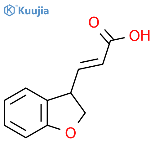 (2E)-3-(2,3-dihydro-1-benzofuran-3-yl)prop-2-enoic acid structure