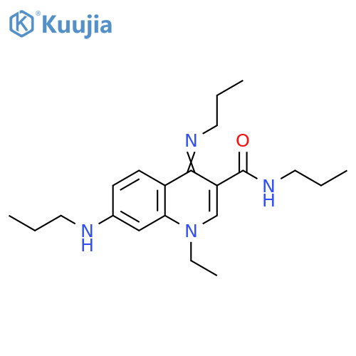 3-Quinolinecarboxamide,1-ethyl-1,4-dihydro-N-propyl-7-(propylamino)-4-(propylimino)- structure