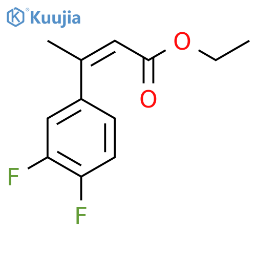 ethyl (2Z)-3-(3,4-difluorophenyl)but-2-enoate structure