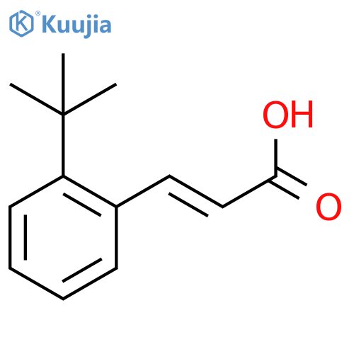 (2E)-3-(2-tert-butylphenyl)prop-2-enoic acid structure