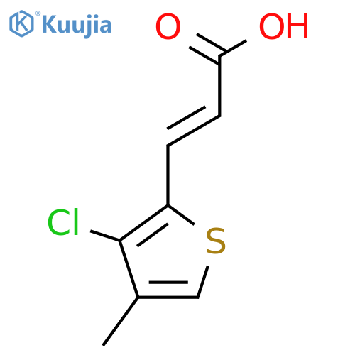 (2E)-3-(3-chloro-4-methylthiophen-2-yl)prop-2-enoic acid structure