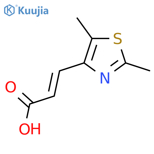(2E)-3-(dimethyl-1,3-thiazol-4-yl)prop-2-enoic acid structure