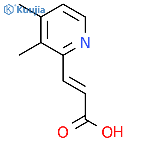 (2E)-3-(3,4-dimethylpyridin-2-yl)prop-2-enoic acid structure