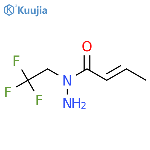 N-(2,2,2-trifluoroethyl)but-2-enehydrazide structure