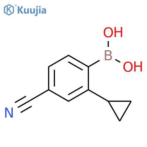 (4-cyano-2-cyclopropylphenyl)boronic acid structure