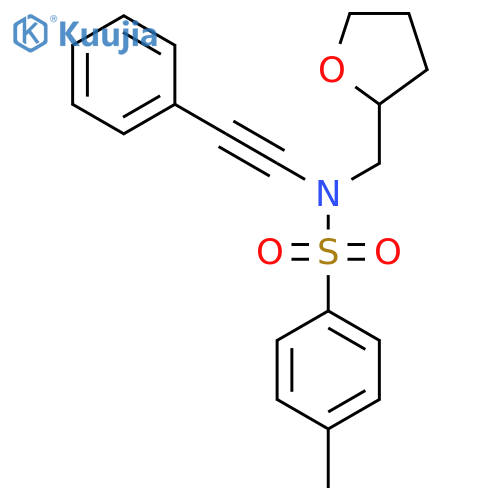 4-Methyl-N-(phenylethynyl)-N-((tetrahydrofuran-2-yl)methyl)benzenesulfonamide structure