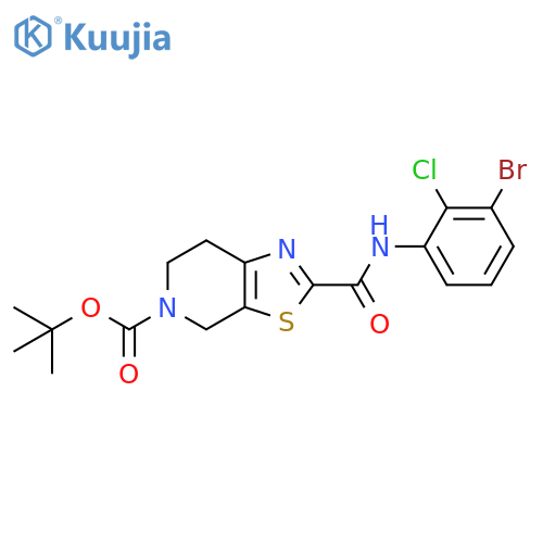 5-Boc-N-(3-bromo-2-chlorophenyl)-4,5,6,7-tetrahydrothiazolo[5,4-c]pyridine-2-carboxamide structure