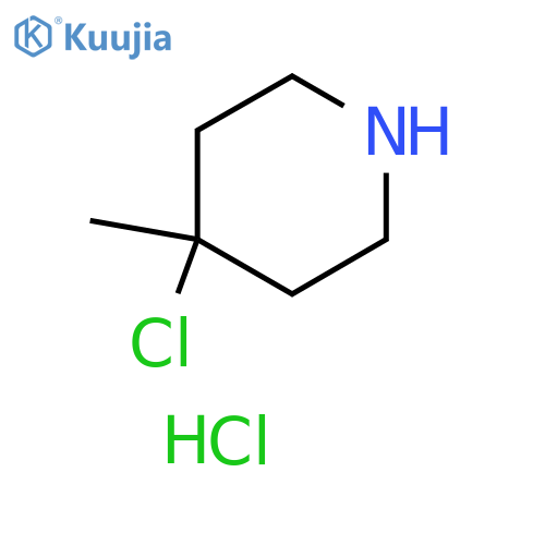 Piperidine, 4-chloro-4-methyl-, hydrochloride (1:1) structure