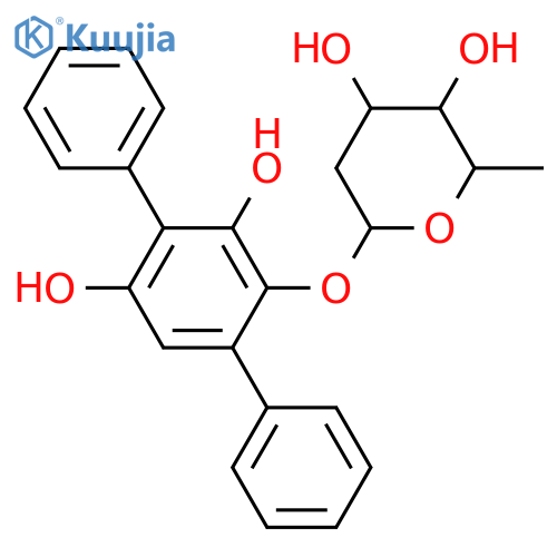 [1,1':4',1''-Terphenyl]-2',3',5'-triol; 2'-O-(2,6-Dideoxy-β-D-xylo-hexopyranoside) structure