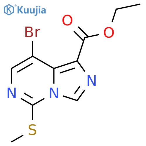 Imidazo[1,5-c]pyrimidine-1-carboxylic acid, 8-bromo-5-(methylthio)-, ethyl ester structure